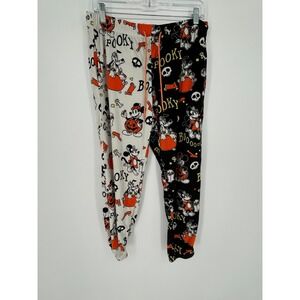 Disney Mickey Mouse Halloween Pajama Pants Womens M 8-10 Spooky Lounge Fall
